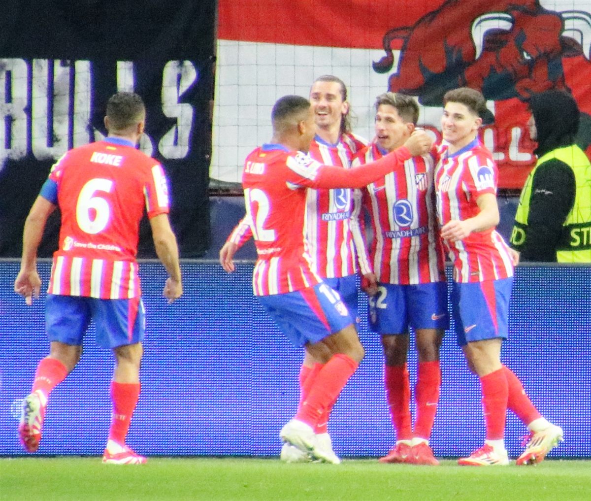 Jugador del Atlético de Madrid en un partido de LaLiga